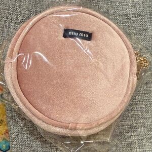 Miu Miu Blush Velvet Circle Bag